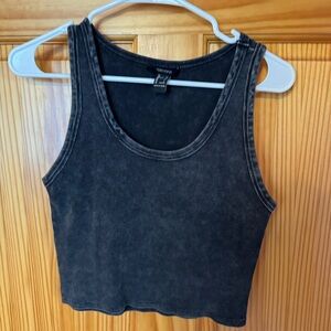Forever 21 Washed Black Tank Top